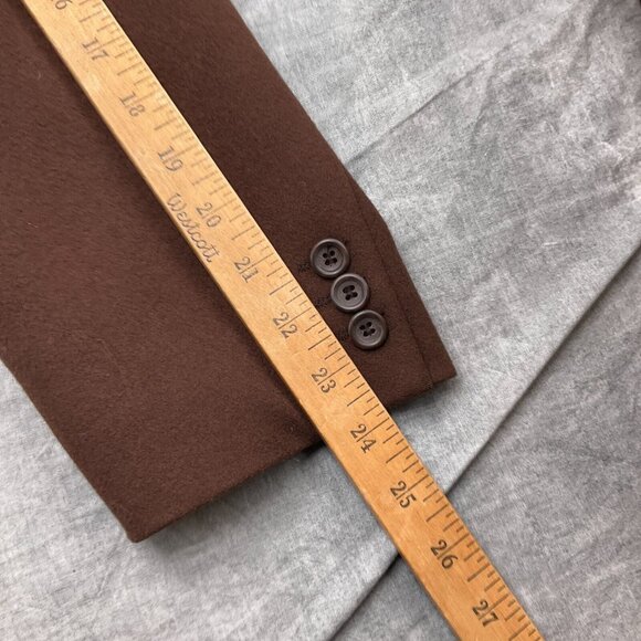 Ferrini Blazer Men 40R Brown Classic‎ Career  Suit Jacket Wool Cashmere VTG - Picture 5 of 12